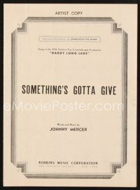 5e264 DADDY LONG LEGS sheet music '55 words & music by Johnny Mercer, Something's Gotta Give!