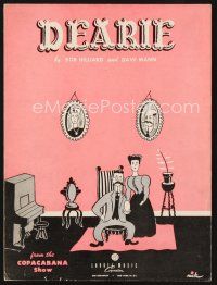 5e267 DEARIE sheet music '50 composed by Bob Hilliard and Dave Mann, artwork by Nick!