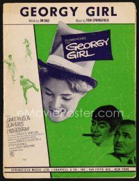 5e270 GEORGY GIRL sheet music '66 Lynn Redgrave, James Mason, Alan Bates, the title song!