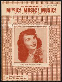 5e281 MUSIC! MUSIC! MUSIC! sheet music '50 Teresa Brewer's hit Put Another Nickel In!