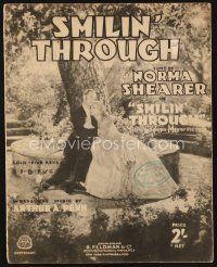 5e285 SMILIN' THROUGH English sheet music '32 Norma Shearer, Fredric March, Howard, the title song!
