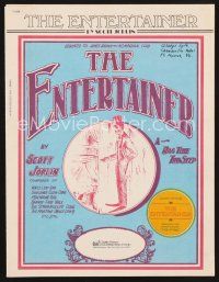 5e287 STING sheet music '74 The Entertainer, a ragtime two-step by Scott Joplin!