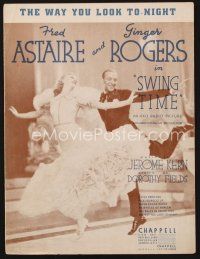 5e293 SWING TIME sheet music '36 Fred Astaire & Ginger Rogers, The Way You Look To-Night!