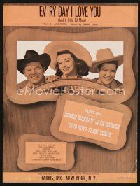 5e295 TWO GUYS FROM TEXAS sheet music '48 Dennis Morgan & Jack Carson, Ev'ry Day I Love You!