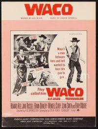 5e300 WACO sheet music '66 Howard Keel & sexy Jane Russell, the title song!