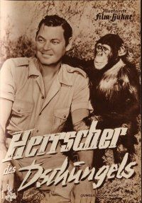 5e186 JUNGLE MOON MEN German program '55 different images of Johnny Weissmuller & Kimba the chimp!