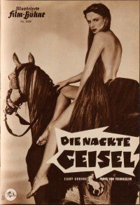 5e189 LADY GODIVA German program '55 sexy naked Maureen O'Hara on horseback, different images!