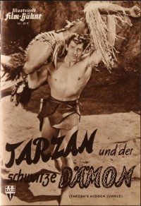 5e209 TARZAN'S HIDDEN JUNGLE German program '55 different images of Gordon Scott as Tarzan!