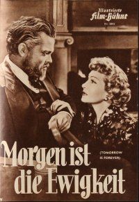 5e212 TOMORROW IS FOREVER German program '55 different images of Orson Welles & Claudette Colbert!