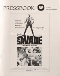 5e327 DOC SAVAGE pressbook '75 Ron Ely is The Man of Bronze, written by George Pal!