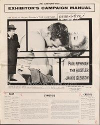 5e345 HUSTLER pressbook '61 pool pros Paul Newman & Jackie Gleason, plus sexy Piper Laurie!