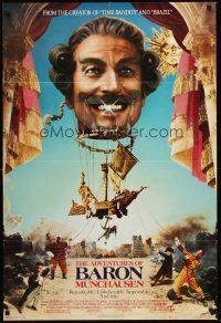 5f178 ADVENTURES OF BARON MUNCHAUSEN 1sh '89 directed by Terry Gilliam, John Neville!