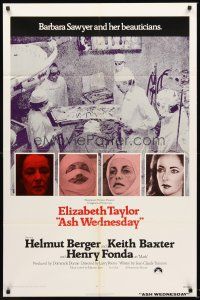 5f203 ASH WEDNESDAY 1sh '73 beautiful aging Elizabeth Taylor gets extensive plastic surgery!