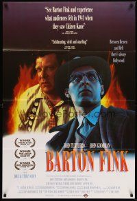 5f034 BARTON FINK int'l 1sh '91 Coen Brothers, close-ups of John Turturro & John Goodman!