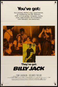 5f221 BILLY JACK 1sh '71 Tom Laughlin, Delores Taylor, most unusual boxoffice success ever!