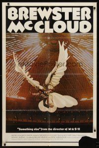 5f240 BREWSTER McCLOUD style B 1sh '71 Robert Altman, Bud Cort with wings in the astrodome!