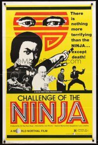 5f262 CHALLENGE OF THE NINJA 1sh '80 Yasuaki Kurata, Chia Hui Liu, martial arts action art!