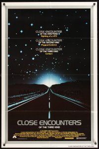 5f276 CLOSE ENCOUNTERS OF THE THIRD KIND silver border 1sh '77 Steven Spielberg sci-fi classic!
