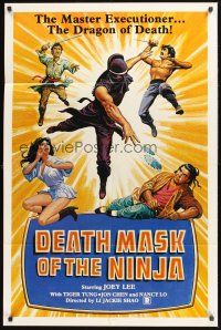5f319 DEATH MASK OF THE NINJA 1sh '87 cool ninja art, the master executioner, dragon of death!