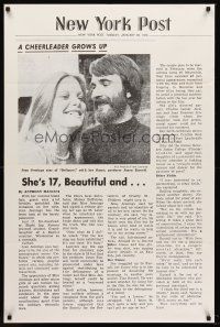 5f324 DEFIANCE OF GOOD New York Post style 1sh '74 Jean Jennings, a cheerleader grows up!
