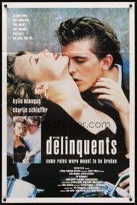 5f057 DELINQUENTS int'l 1sh '90 sexy Kylie Minogue & Charlie Schlatter making out!