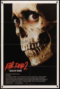 5f377 EVIL DEAD 2 1sh '87 Sam Raimi, Bruce Campbell is Ash, Dead By Dawn!