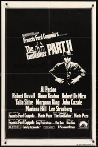 5f429 GODFATHER PART II 1sh '74 Al Pacino in Francis Ford Coppola classic crime sequel!