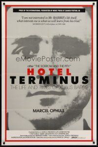 5f090 HOTEL TERMINUS int'l 1sh '88 Marcel Ophuls directs the life of Klaus Barbie!