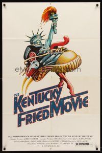 5f516 KENTUCKY FRIED MOVIE 1sh '77 John Landis directed comedy, wacky tennis shoe art!