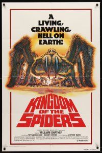 5f100 KINGDOM OF THE SPIDERS int'l 1sh '77 William Shatner, cool artwork of giant hairy spiders!