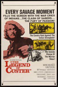 5f534 LEGEND OF CUSTER 1sh '67 Wayne Maunder leads the cavalry raid against the Indians!