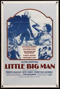 5f544 LITTLE BIG MAN 1sh '71 Dustin Hoffman is the most neglected hero in history, Arthur Penn
