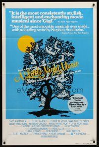 5f547 LITTLE NIGHT MUSIC teaser 1sh '78 Elizabeth Taylor, Diana Rigg, cool tree art!