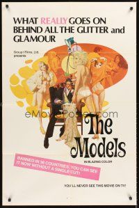 5f576 MODELS 1sh '74 what really goes on, sexy Robert McGinnis artwork!