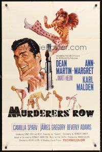 5f626 MURDERERS' ROW 1sh '66 art of spy Dean Martin as Matt Helm & sexy Ann-Margret by McGinnis!
