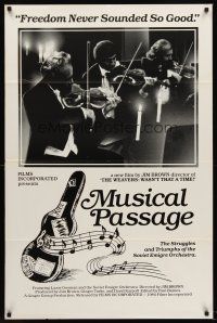 5f628 MUSICAL PASSAGE 1sh '84 Jim Brown directed documentary, Soviet Emigre Orchestra!