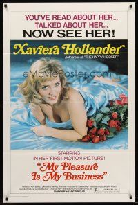 5f630 MY PLEASURE IS MY BUSINESS 1sh '74 sexy Xaviera Hollander, authoress of Happy Hooker!