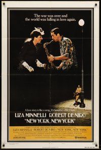 5f647 NEW YORK NEW YORK style B 1sh '77 Robert De Niro plays sax while Liza Minnelli sings!