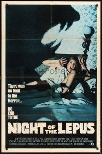 5f121 NIGHT OF THE LEPUS int'l 1sh '72 cool shadowy monster art, there was no limit to the horror!