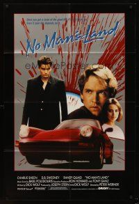 5f122 NO MAN'S LAND int'l 1sh '87 directed by Peter Werner, Charlie Sheen, D.B. Sweeney!