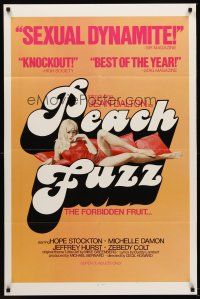 5f687 PEACH FUZZ 1sh '77 introducing sexiest Jean Dalton, the forbidden fruit!