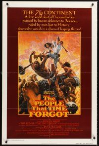 5f689 PEOPLE THAT TIME FORGOT 1sh '77 Edgar Rice Burroughs, a lost continent shut off by ice!