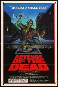 5f753 REVENGE OF THE DEAD 1sh '84 Pupi Avati's Zeder, cool zombie artwork, the dead shall rise!