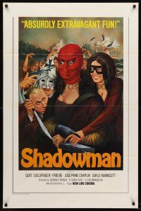 5f800 SHADOWMAN 1sh '75 Nuits rouges, art from wacky Georges Franju mystery!