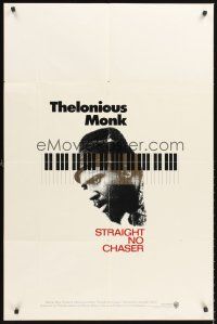 5f902 THELONIOUS MONK: STRAIGHT, NO CHASER 1sh '89 Clint Eastwood produced jazz bio!