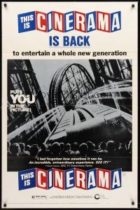 5f908 THIS IS CINERAMA 1sh R73 plunges you into a startling new world of entertainment!