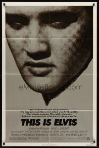 5f909 THIS IS ELVIS 1sh '81 Elvis Presley rock 'n' roll biography, portrait of The King!