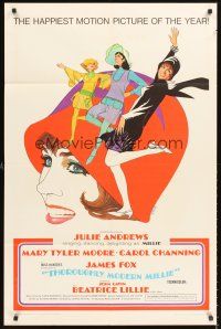 5f910 THOROUGHLY MODERN MILLIE 1sh '67 Bob Peak art of singing & dancing Julie Andrews!