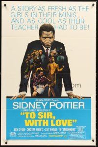5f922 TO SIR, WITH LOVE 1sh '67 Sidney Poitier, Lulu, directed by James Clavell!