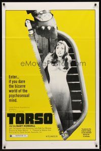 5f929 TORSO 1sh '73 directed by Sergio Martino, sexy Suzy Kendall, bizarre psychosexual minds!